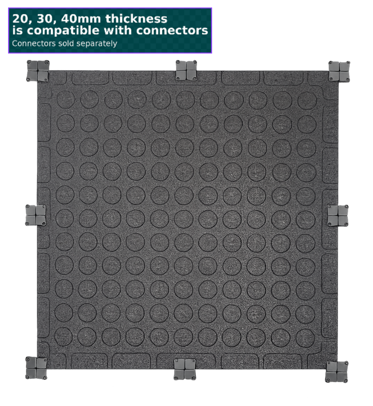 a rubber gym mat for sale with connectors attached to help keep the floor in place