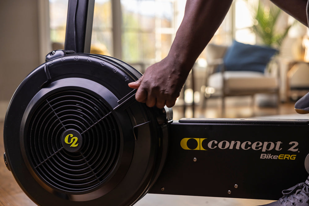 Concept2 BikeErg Exercise Bike, in use