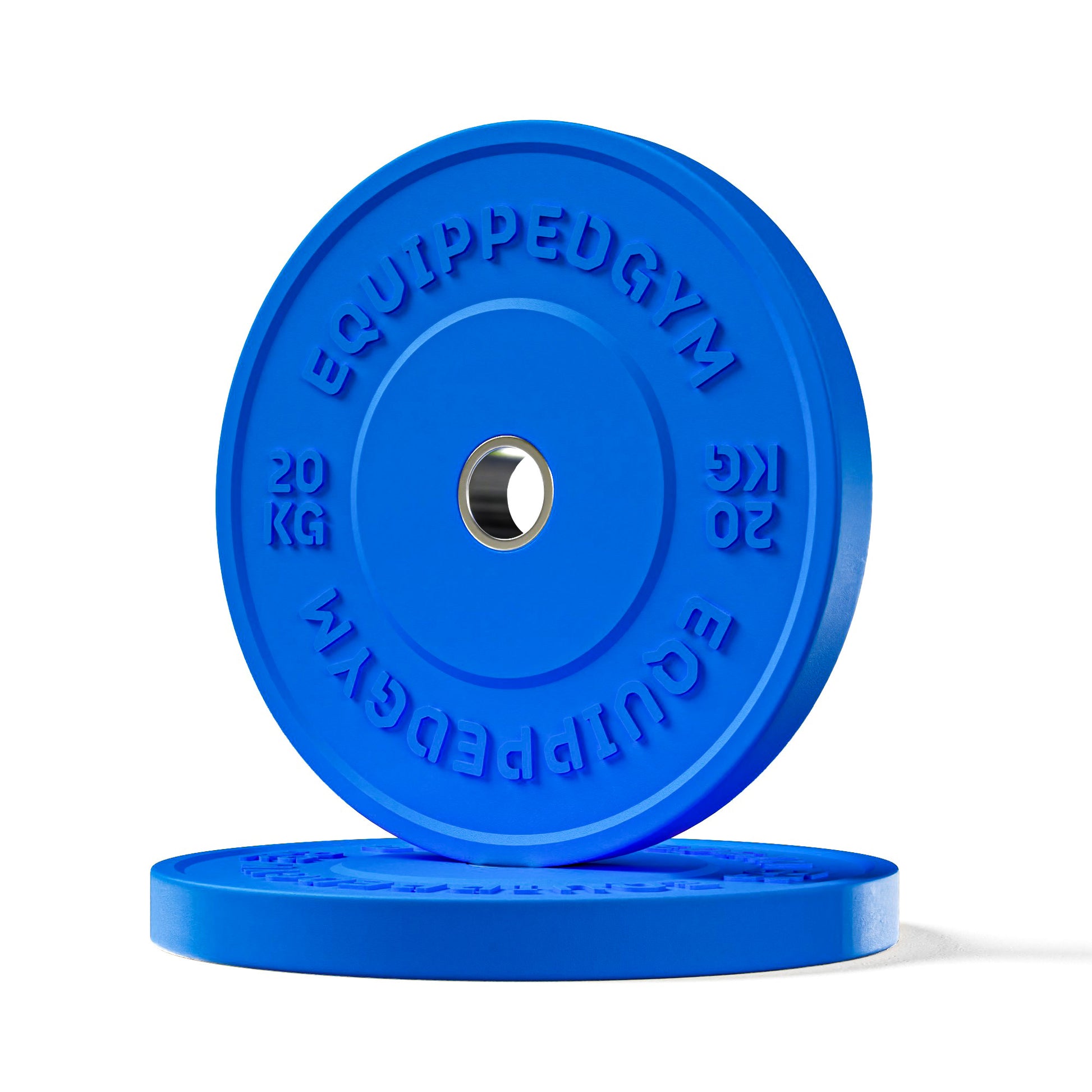 Olympic Colour Bumper Plates 5kg-25kg Set & Barbell, in use