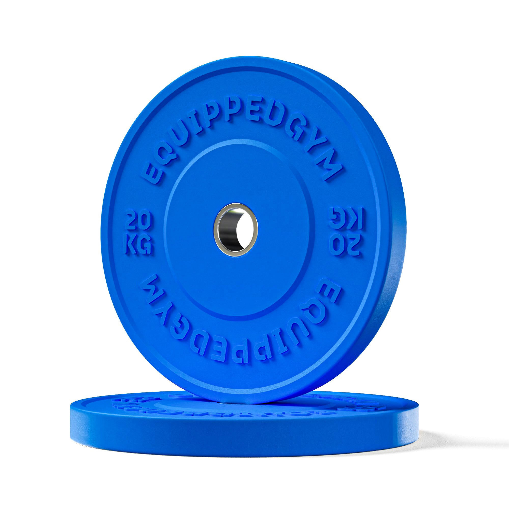 Olympic Colour Bumper Plates 5kg-25kg Set & Barbell, in use