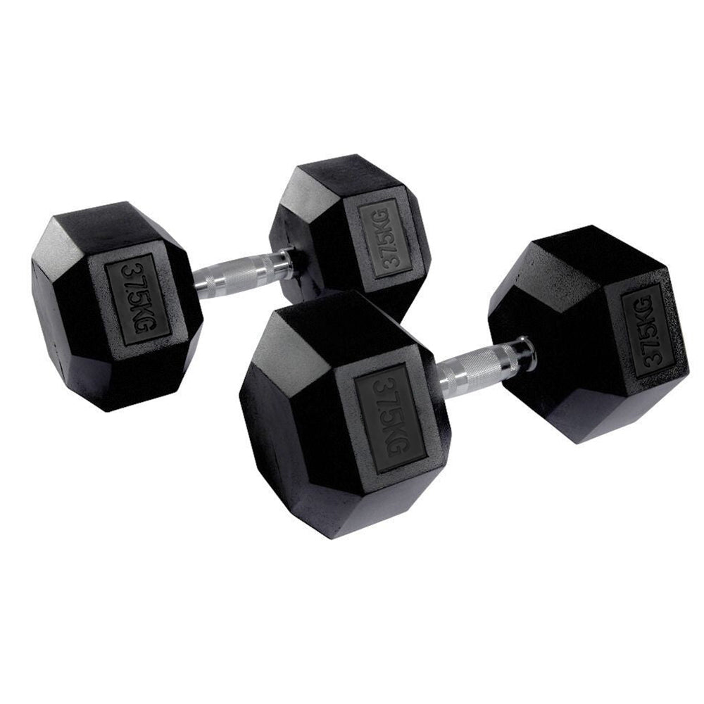Hex Rubber Dumbbell Pairs 1kg-50kg