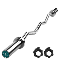 Olympic EZ Curl Barbell & Collars