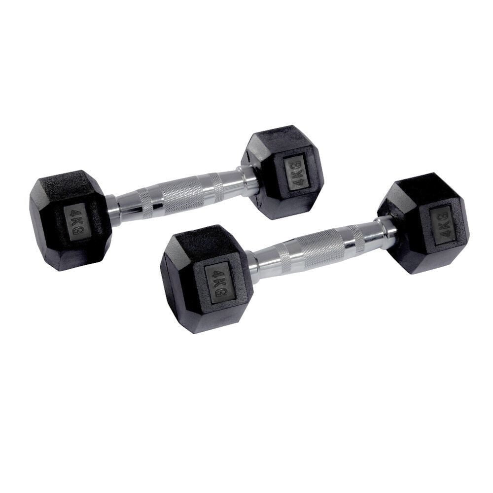 Hex Rubber Dumbbell Pairs (KG)