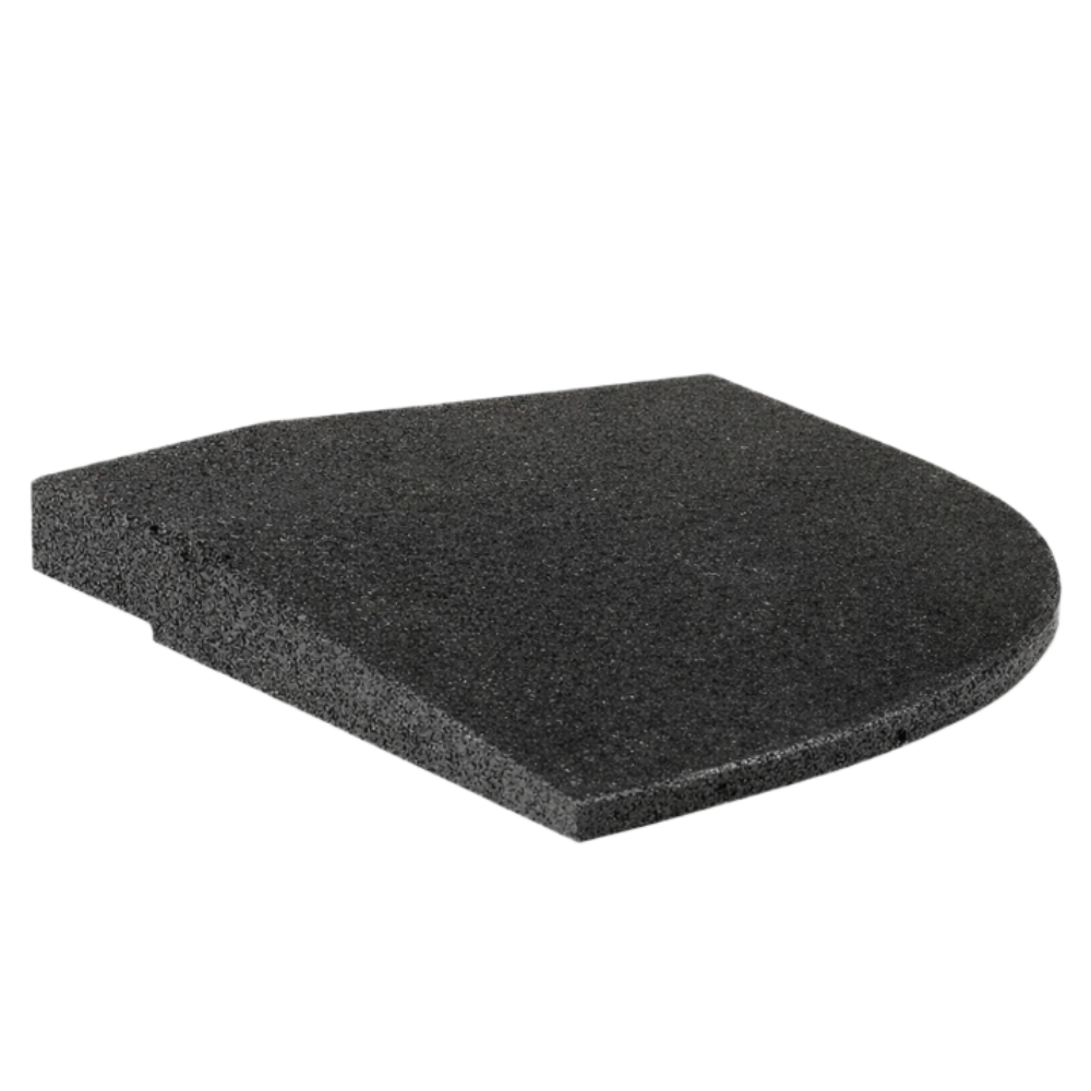 Rubber mat corner piece for gym flooring