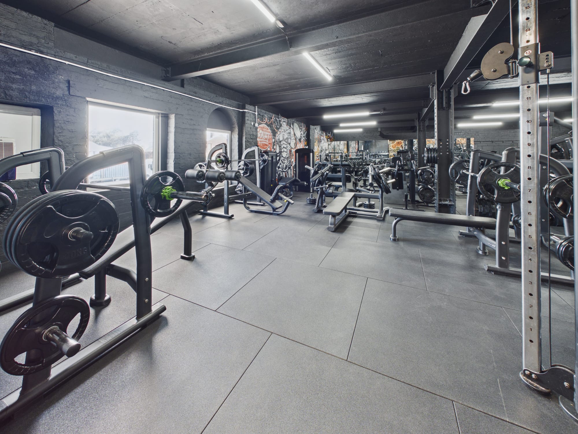 Rubber Gym Flooring Mats (1m x 1m)