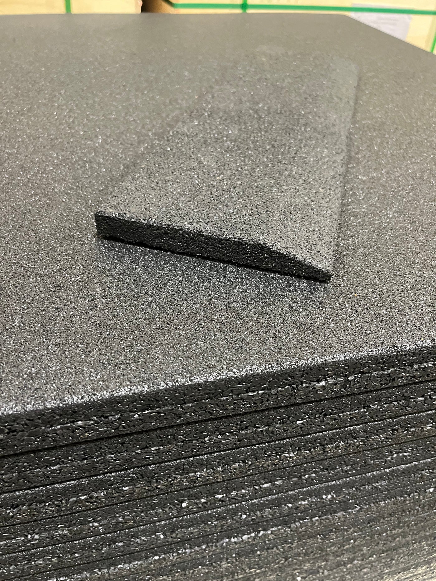 Rubber Gym Flooring Edge Ramps, side profile