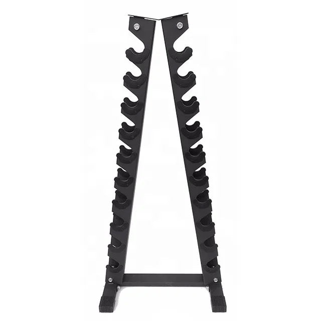 10-Tier Vertical Dumbbell Storage Rack, in gym setup