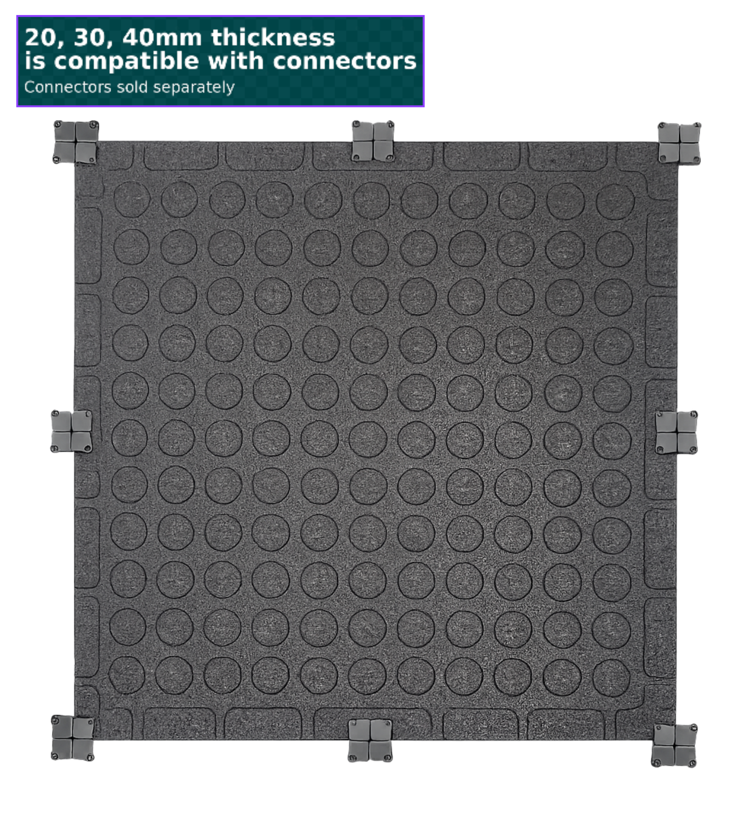 Rubber Gym Flooring Mats (1m x 1m)