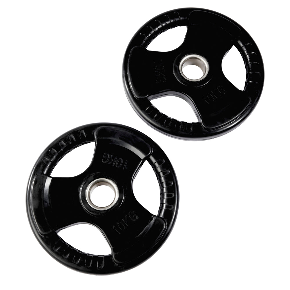 Olympic Rubber Tri-Grip Weight Plates, side profile