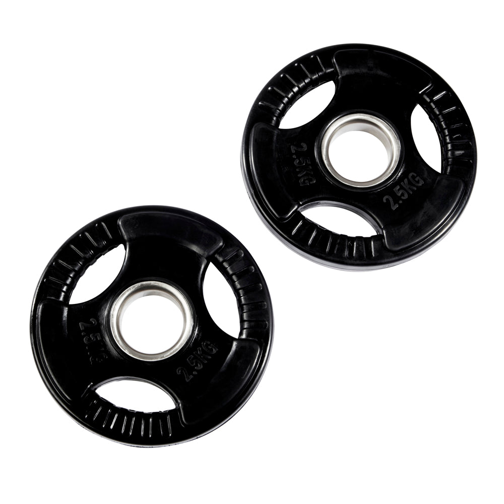 Olympic Rubber Tri-Grip Weight Plates, scale reference
