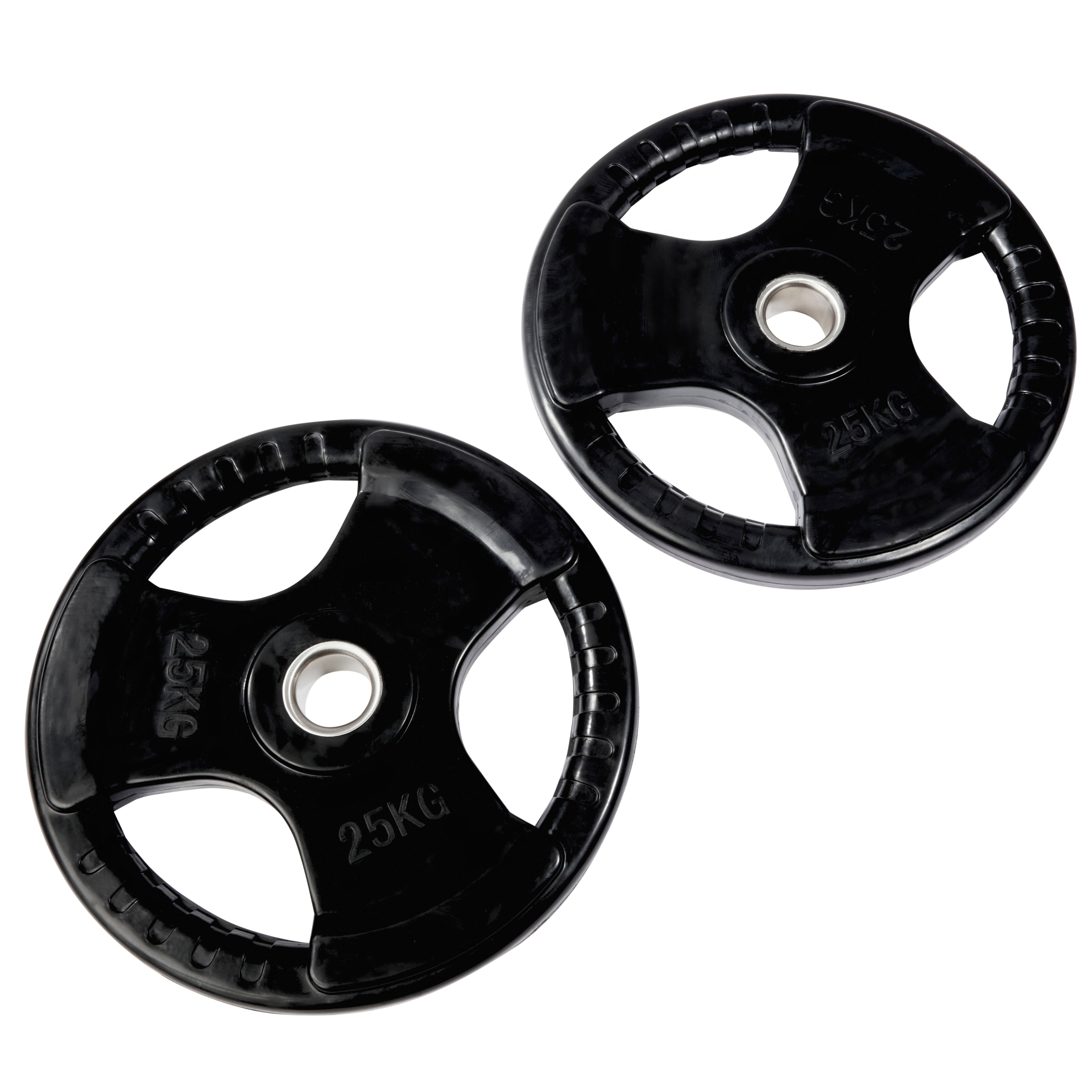 Olympic EZ Curl Bar & Tri-Grip Plates Bundle