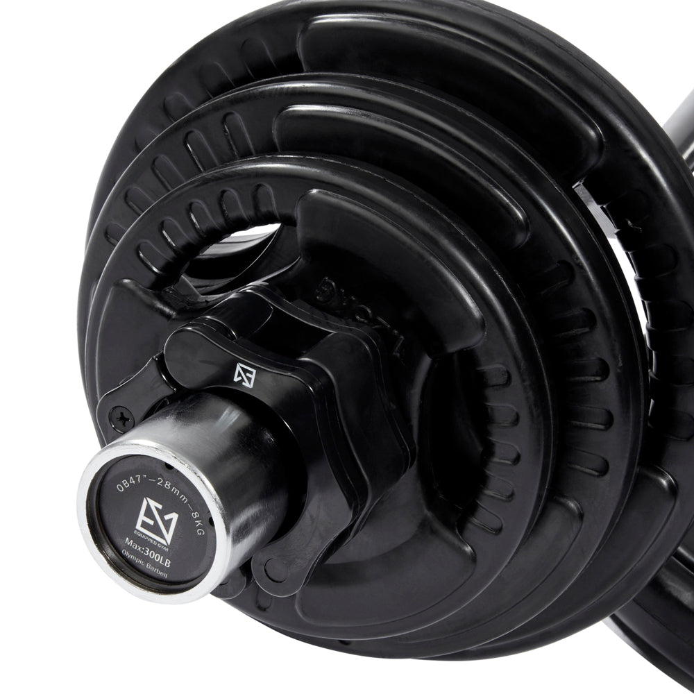 Olympic EZ Curl Bar & Tri-Grip Plates Bundle