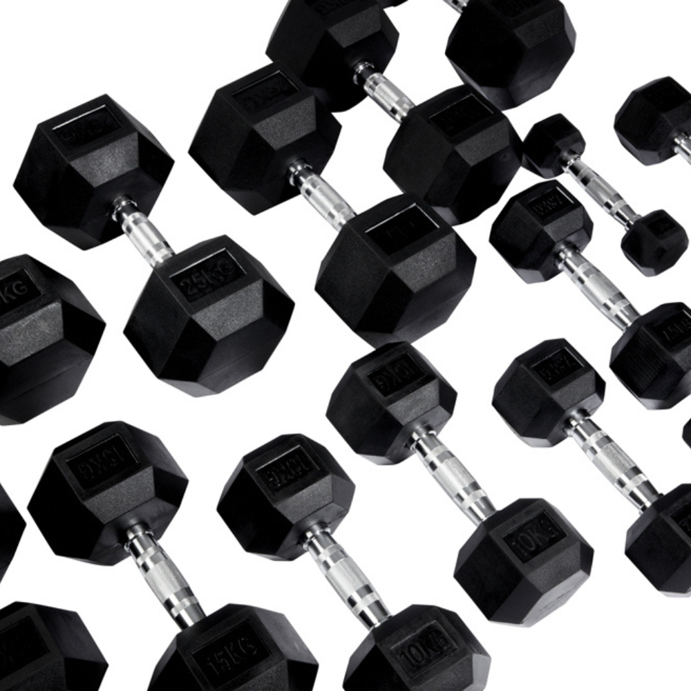 Custom Hex Dumbbell Set Builder With Optional Rack