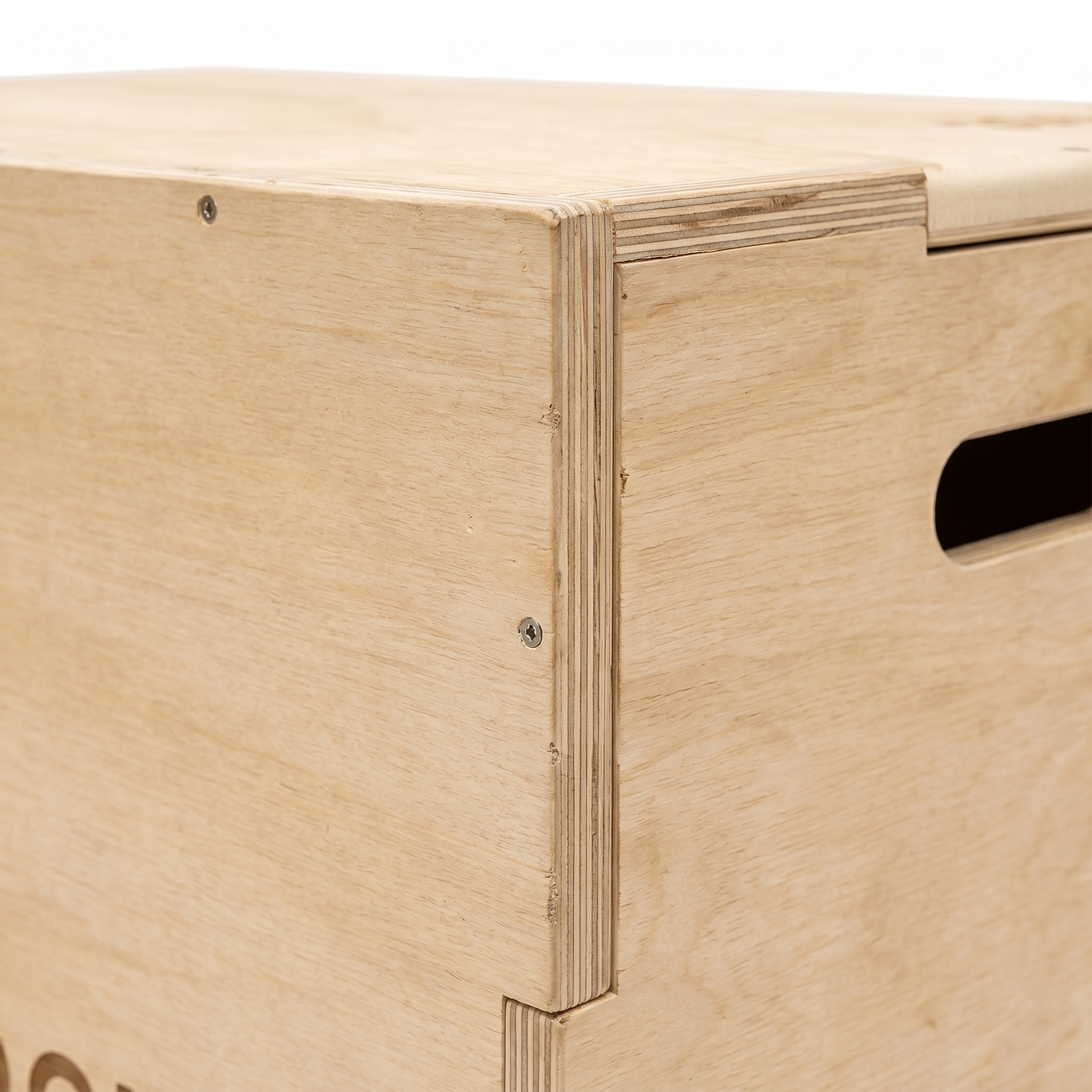 Wood Plyo Box 3 in 1, close-up