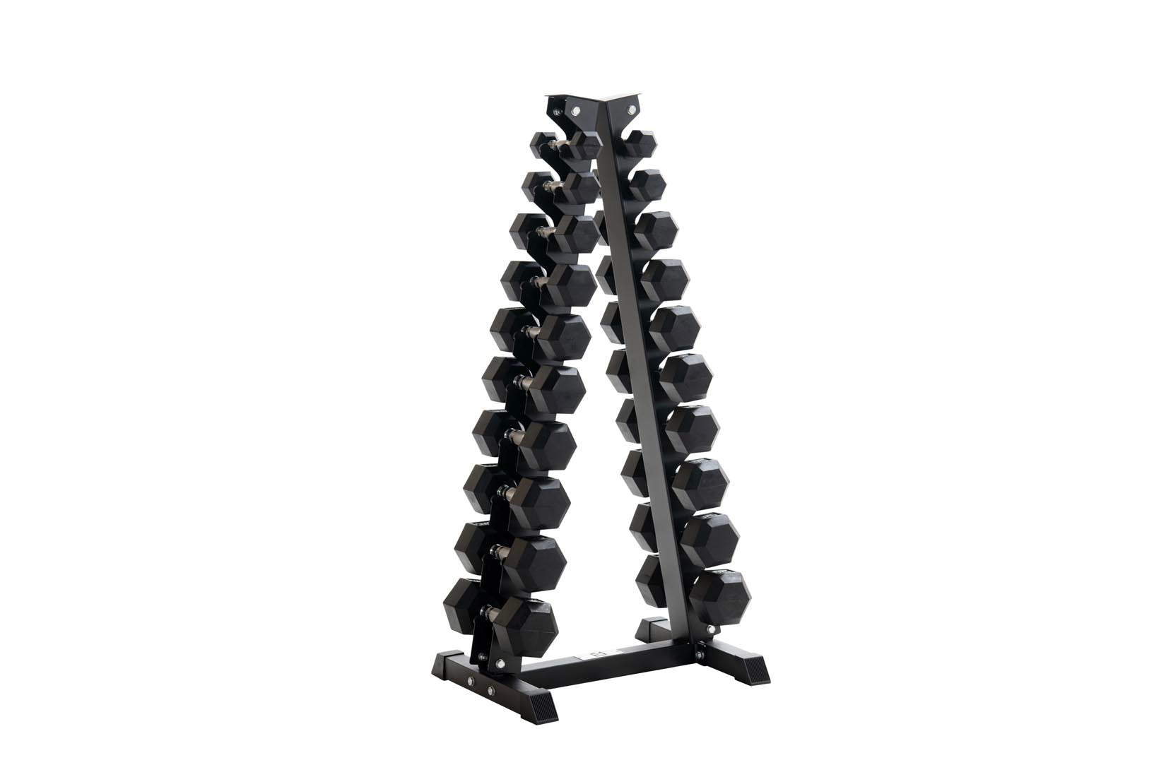 1kg-10kg Hex Dumbbell Set & Rack (1kg increments)