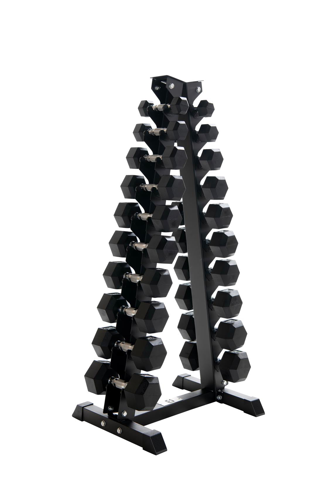 1kg-10kg Hex Dumbbell Set & 10-Tier Rack (10 Pairs)