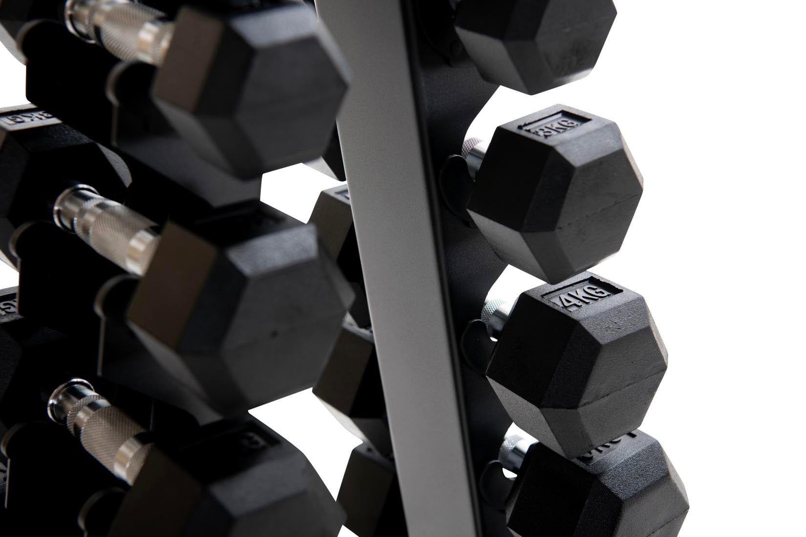 1kg-10kg Hex Dumbbell Set & Rack (1kg increments)