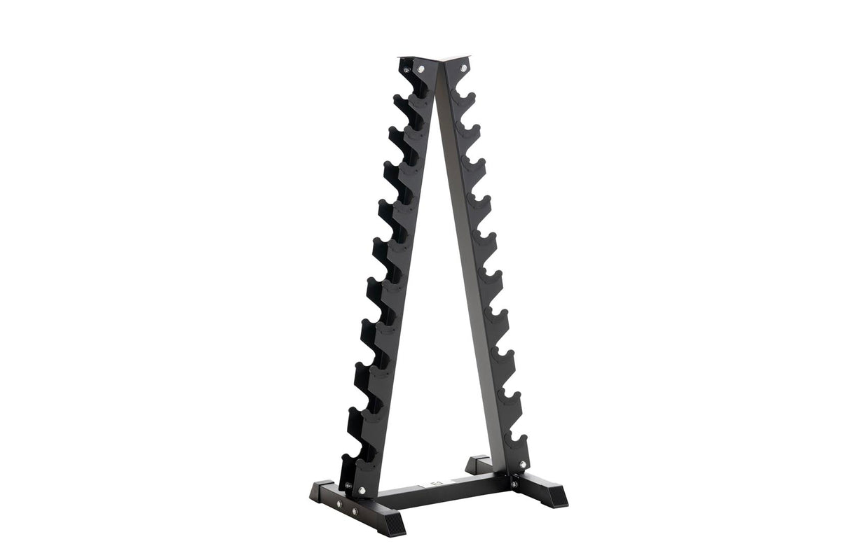 10-Tier Vertical Dumbbell Storage Rack, close-up