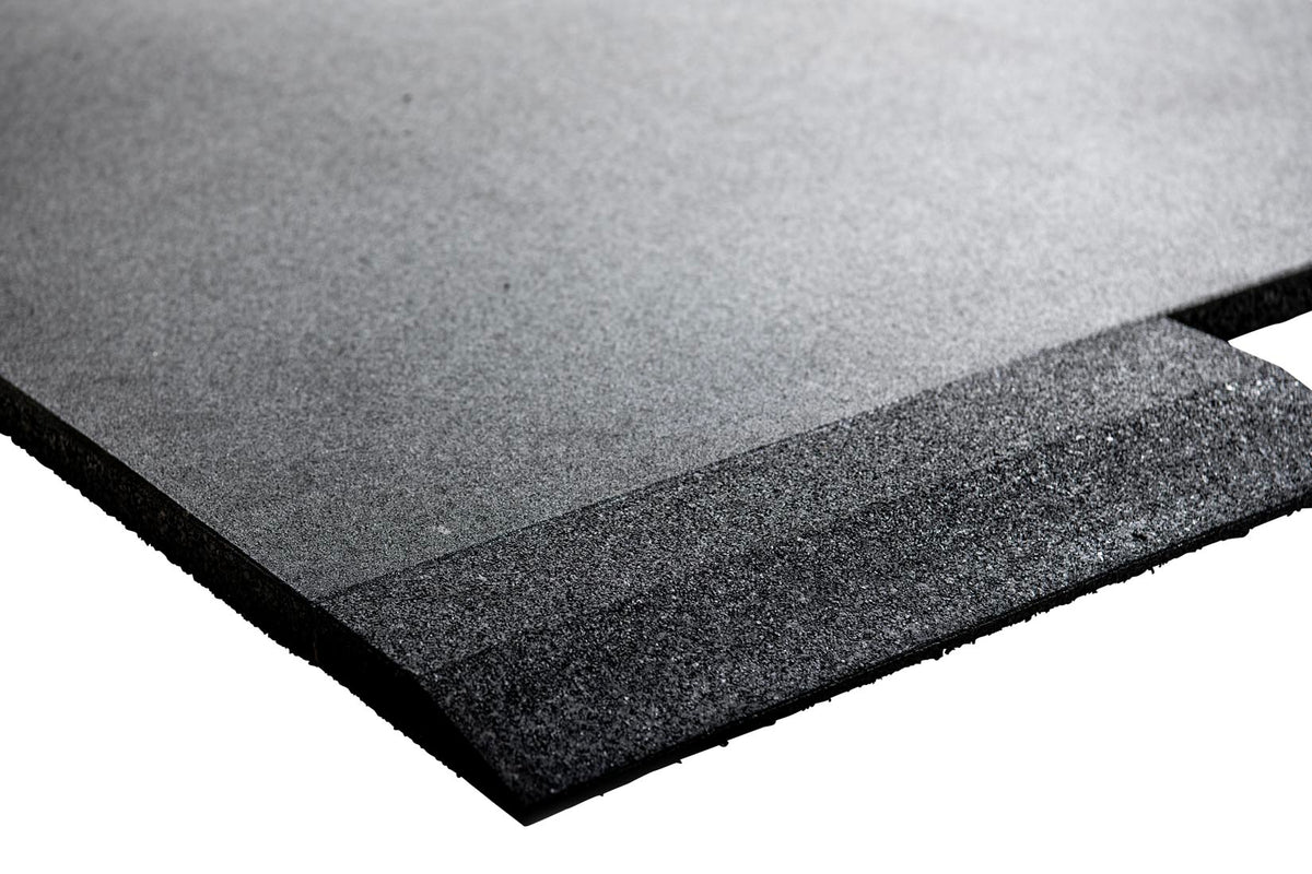 Rubber Gym Flooring Edge Ramps, close-up
