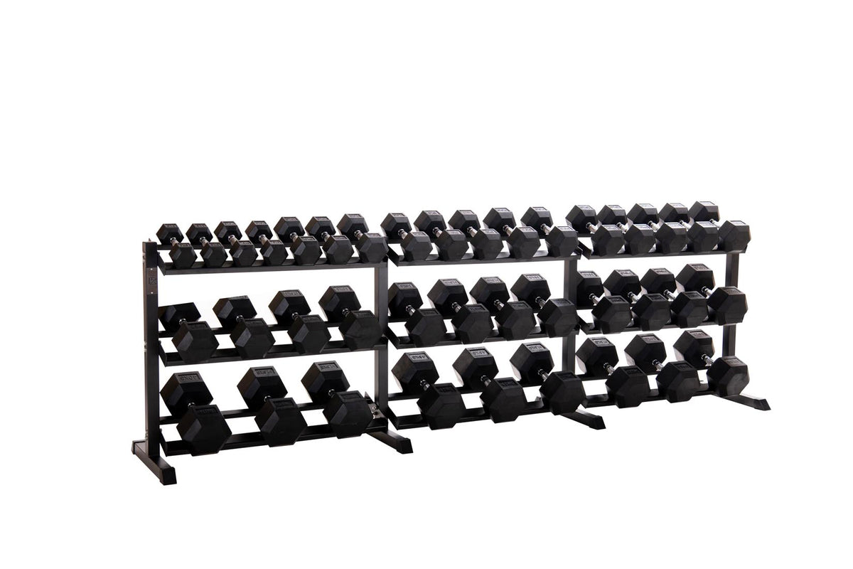 Custom Hex Dumbbell Set Builder With Optional Rack