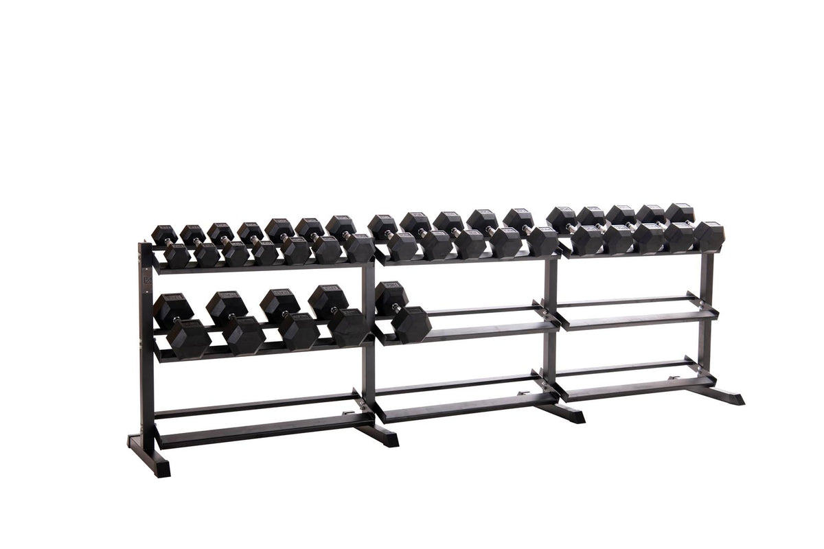 Custom Hex Dumbbell Set Builder With Optional Rack