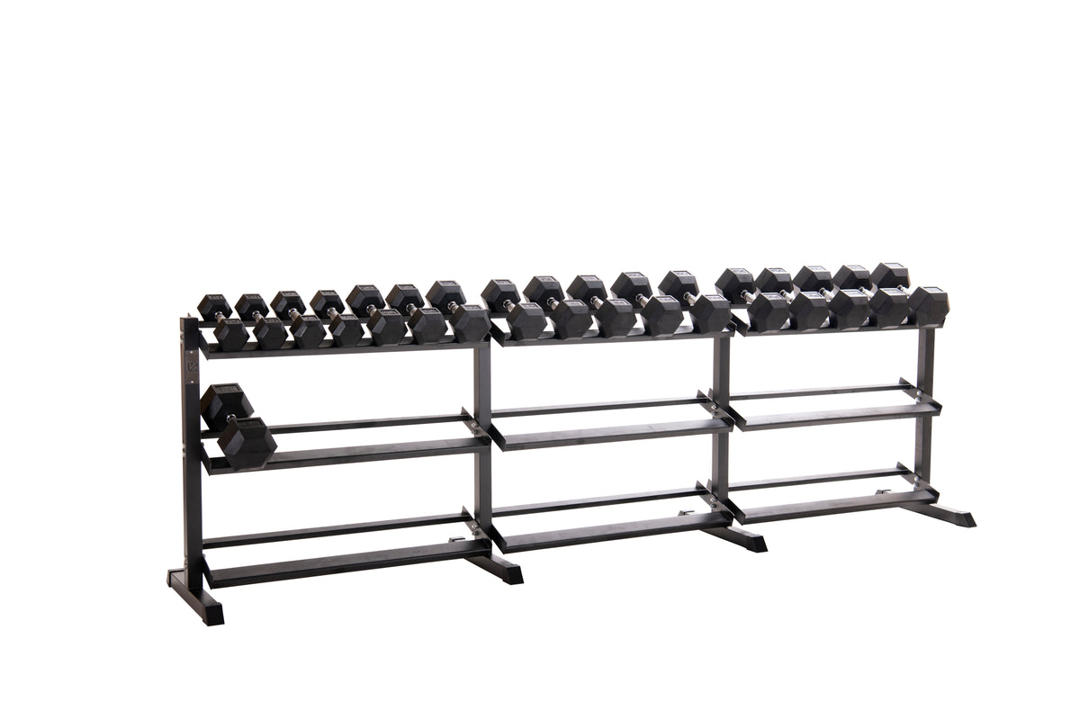 Custom Hex Dumbbell Set Builder With Optional Rack