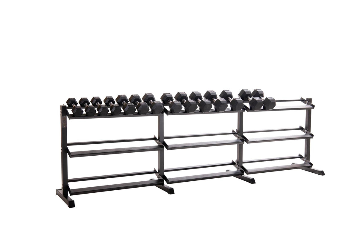 Custom Hex Dumbbell Set Builder With Optional Rack