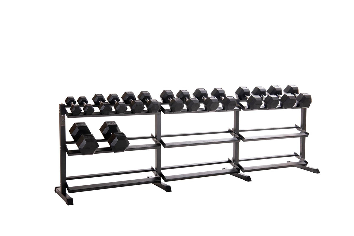 Custom Hex Dumbbell Set Builder With Optional Rack