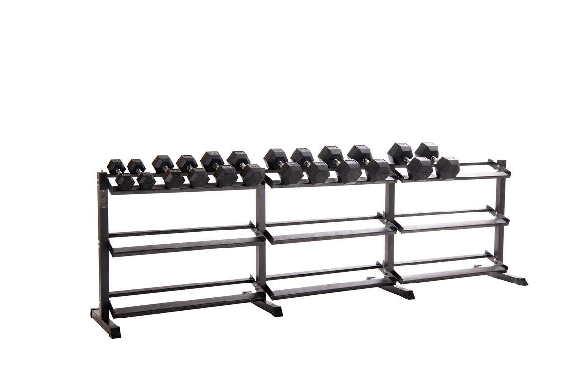 Custom Hex Dumbbell Set Builder With Optional Rack