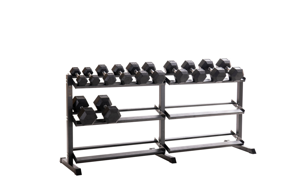 Custom Hex Dumbbell Set Builder With Optional Rack