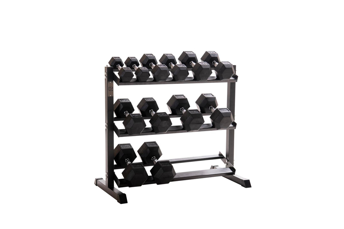 Custom Hex Dumbbell Set Builder With Optional Rack