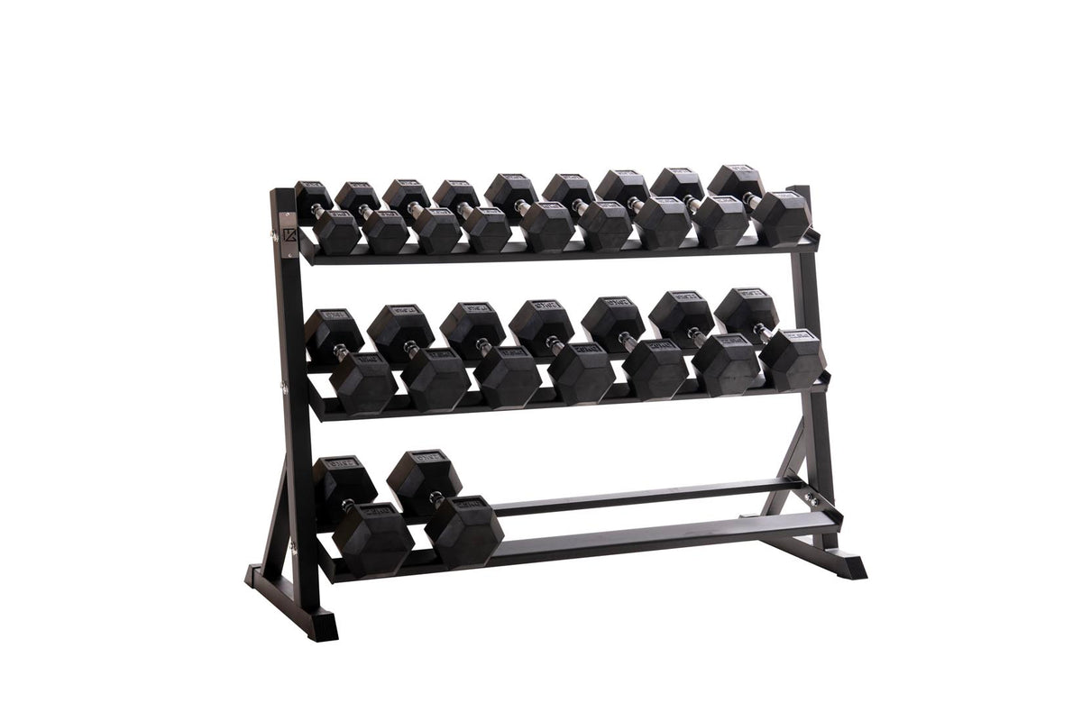 Custom Hex Dumbbell Set Builder With Optional Rack
