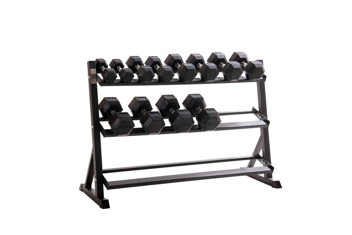 Custom Hex Dumbbell Set Builder With Optional Rack