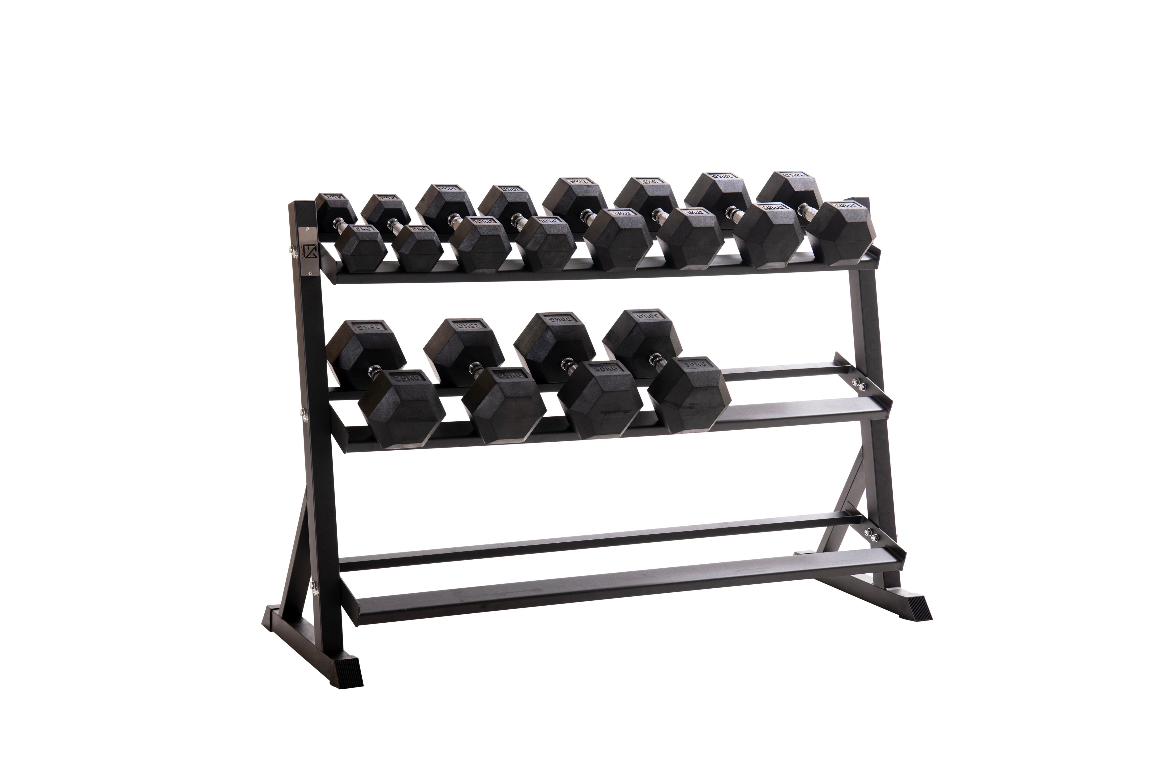 Custom Hex Dumbbell Set Builder With Optional Rack