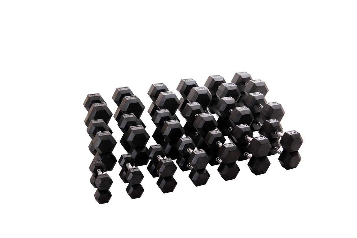 Custom Hex Dumbbell Set Builder With Optional Rack