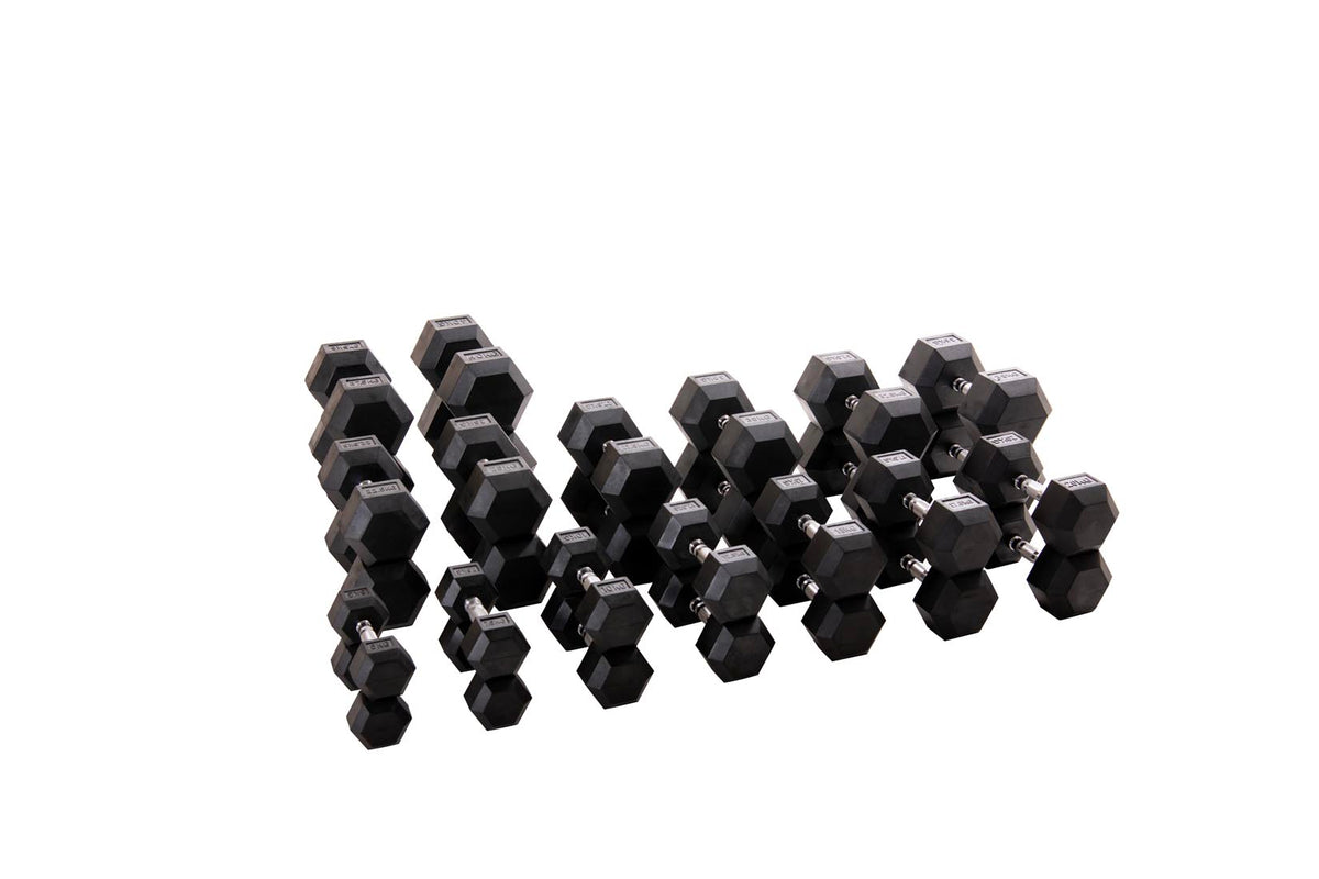 Custom Hex Dumbbell Set Builder With Optional Rack
