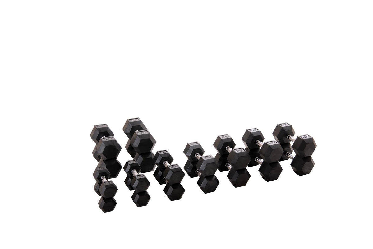 Custom Hex Dumbbell Set Builder With Optional Rack