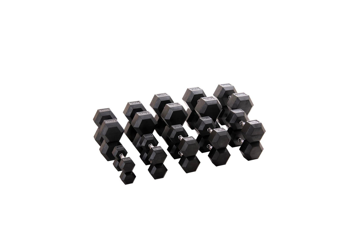 Custom Hex Dumbbell Set Builder With Optional Rack
