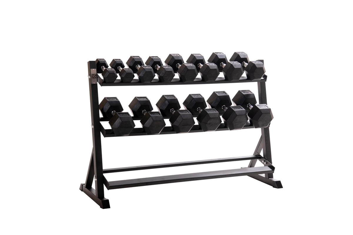 Custom Hex Dumbbell Set Builder With Optional Rack