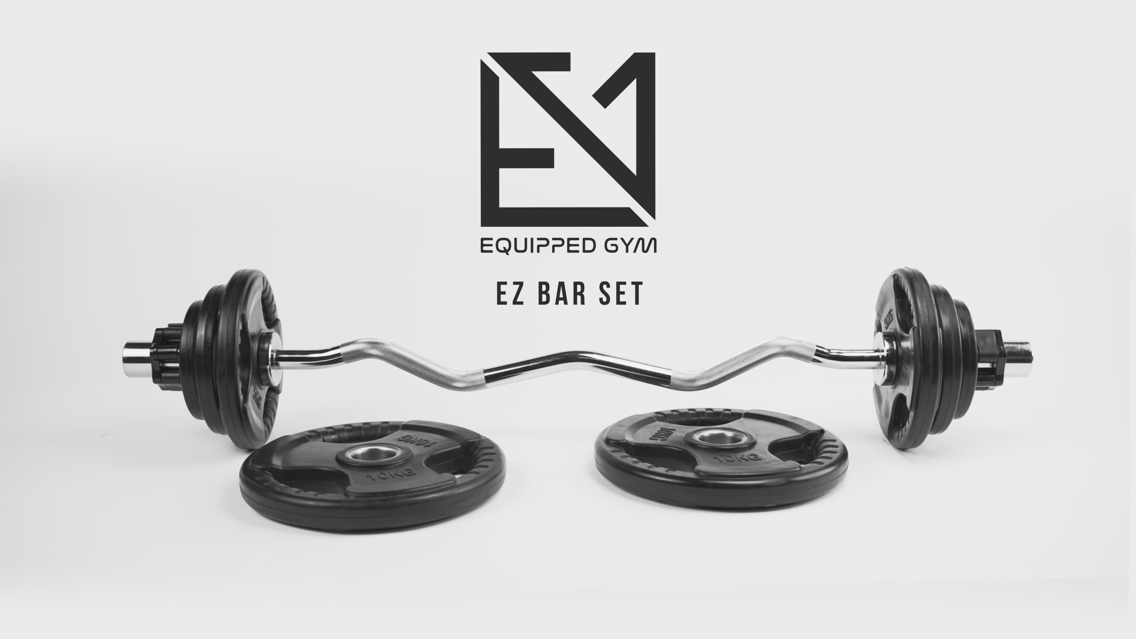Olympic EZ Curl Bar & Tri-Grip Plates Bundle