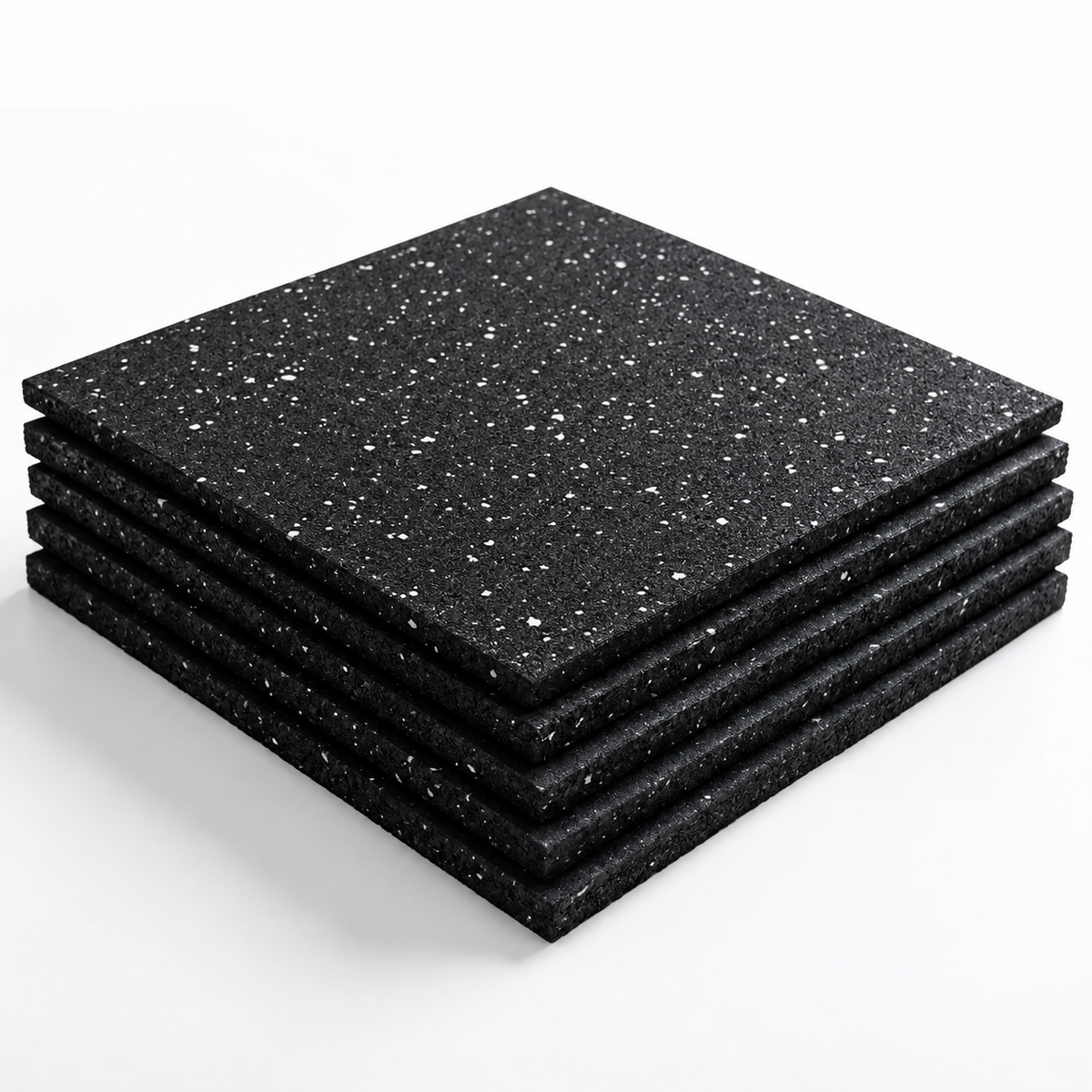 30mm White Fleck Rubber Gym Flooring Mats (1m x 1m)