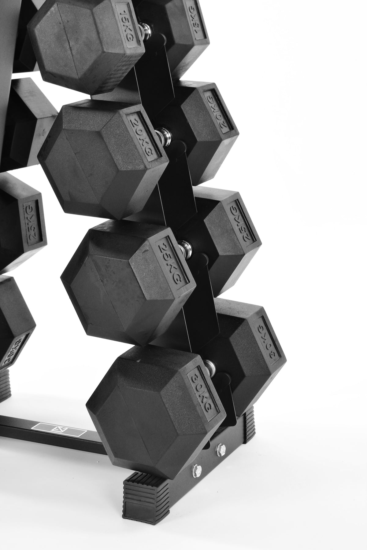 5kg-30kg Hex Dumbbell Set & 6-Tier Rack (6 Pairs)