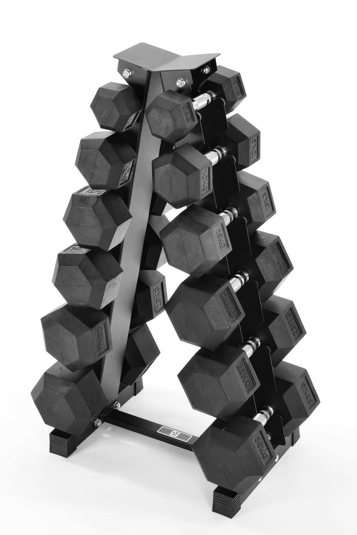 5kg-30kg Hex Dumbbell Set & 6-Tier Rack, feature detail